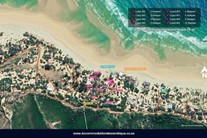 Bay View Lodge Barra Map - Created by AccommodationMozambique.co.za