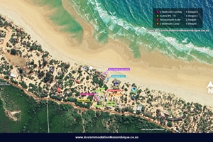 Neptune's Lodge & Beach Bar Barra Map - Created by AccommodationMozambique.co.za