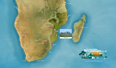 Southern Africa Map - Chimoio, Mozambique