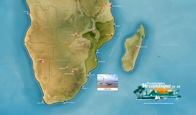 Southern Africa Map - Catembe, Mozambique