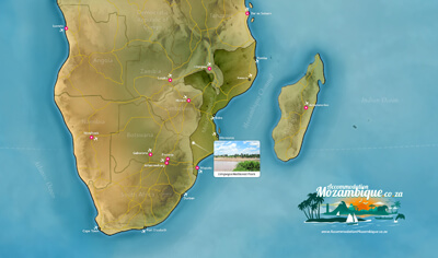 Southern Africa Map - Limpopo National Park, Mozambique