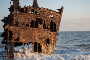 Another shipwreck of a once Dutch tug near the Macuti lighthouse