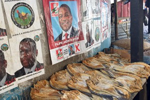 Butterflied and gutted fresh fish sold in the markets as well as strategic politics marketing