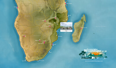Southern Africa Map - Tete, Mozambique