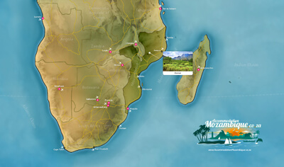 Southern Africa Map - Gurue, Mozambique